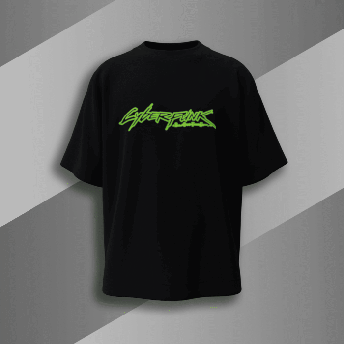 Cyberpunk skydiver oversized black t-shirt with futuristic techwear design – Bold Munk back print graphic