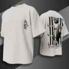 Jesus Christ graphic oversized t-shirt - religious streetwear back design by Bold Munk